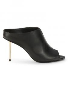 Кожаные мюли Teela с открытым носком Bcbgmaxazria, черный