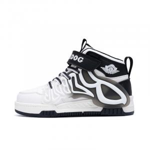 Нескользящие, водостойкие и износостойкие детские кроссовки с высоким берцем для повседневной жизни BOBDOG, черный/белый