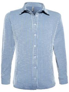 Блузка Blue Effect, синий/белый