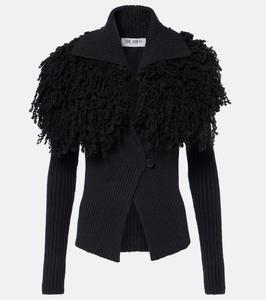 Кардиган из искусственной овчины The Attico, черный