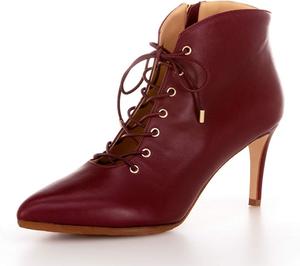 Женские ботильоны YDN с заостренным носком, шнуровкой, высокой шпилькой и боковой молнией, стильные туфли на вечеринку, Red