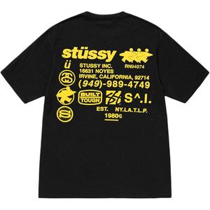 Футболка с ДНК-пигментным окрашиванием Stussy, черный