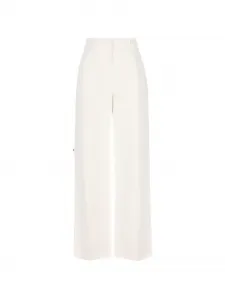 Брюки с вышитым логотипом Fendi, бежевый