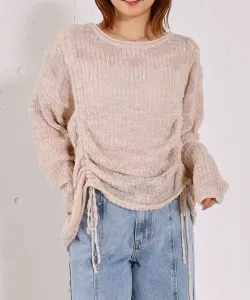 Пуловер из фактурной вязки с завязками Archives, цвет Pink