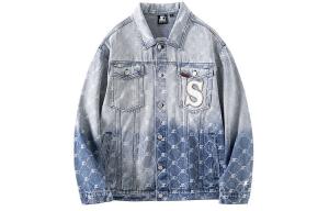 Джинсовая куртка унисекс деним синий Starter