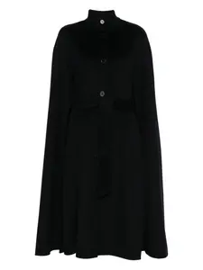 Пальто-кейп из смесовой шерсти Maje, синий