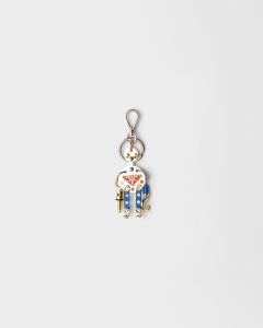 Металлический брелок-робот для сумки Prada, мультиколор