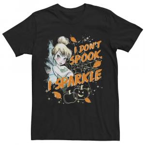 Мужская футболка Tinkerbell I Do Not Spook, I Sparkle Licensed Character, черный