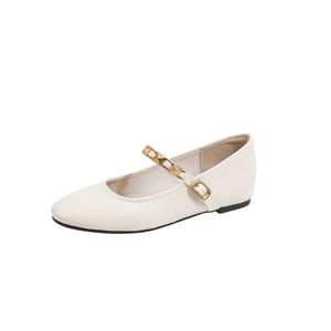 Beijiani Плоские туфли Мэри Джейн 1 см женские экрю, цвет Ecru