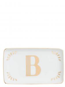 Прямоугольный поднос для хранения с буквой "B" Bitossi, белый