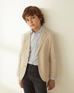 Куртка из ткани пике для мальчика с накладными карманами Coconut El Corte Inglés, бежевый