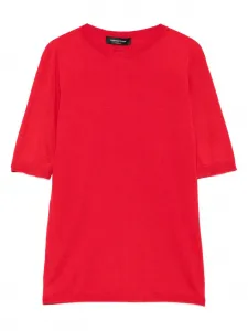 Футболка с круглым вырезом и короткими рукавами Fabiana Filippi, красный