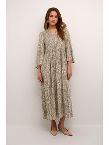Платье BPofelia, классический крой, песочный оттенок, органический принт Kaffe