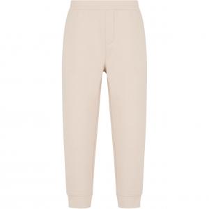 Спортивные брюки с эластичной резинкой на поясе и прямыми штанинами EMPORIO ARMANI, Ecru