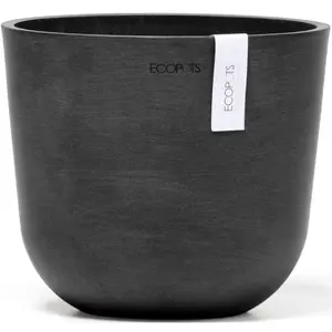 Цветочный горшок ECOPOTS «Oslo Mini 19 Dark Grey», для использования в помещении, темно-серый