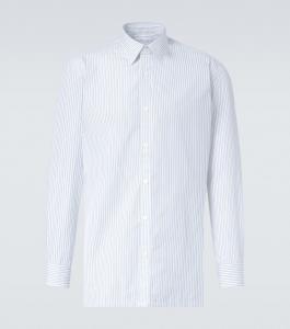 Полосатая хлопковая рубашка Charvet, Yellow Blue Stripe