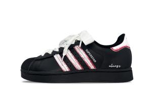 Adidas Originals Кроссовки для скейтбординга Superstar 2, износостойкие, низкие, унисекс, черные, белые, красные