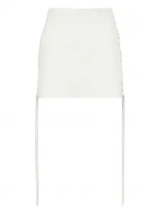 Мини-юбка на шнуровке Salvatore Santoro, белый