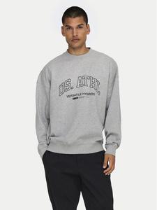 Толстовка оверсайз Only & Sons, серый