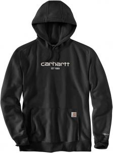 Carhartt мужская толстовка 106655 Force Relaxed Fit легкая с логотипом, Black