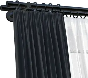 Карниз для штор "Мой дом"Tanbul", 2 направляющие, фиксированный размер My home 160 см, черный