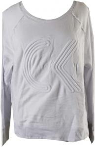 Женский укороченный пуловер Calvin Klein Icon с логотипом и шнуровкой, White