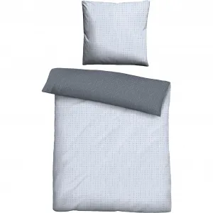 Двустороннее постельное белье Biberna» Сочетайте по размерам. 135x200, 155x220 или 200x200 см", хлопковое постельное белье, неподвластное времени постельное белье с двусторонним внешним видом, цвет blau/Punkte