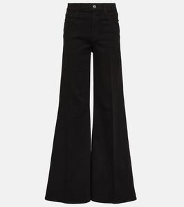 Джинсы le palazzo с высокой посадкой и широкими штанинами. Frame, черный