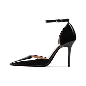 UMEK Тонкие каблуки на шпильке женские черные 9 см, цвет Black 9cm