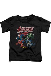 Футболка с коротким рукавом для малышей "Лига Справедливости Америки" Pixel League Gildan, черный