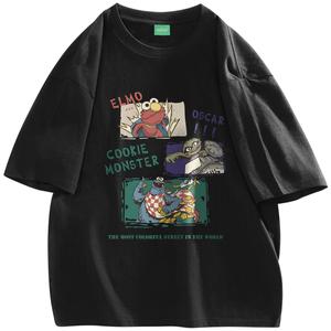 Футболка 2 шт Унисекс SESAME STREET, Белый+Белый