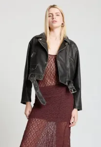 Однотонная куртка из искусственной кожи. Calliope, Ultrablack