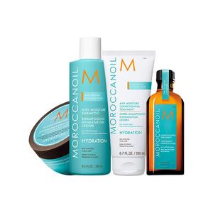 Элегантный и изящный набор шампуня и кондиционера для ухода, восстановления и питания Moroccanoil, four-piece set
