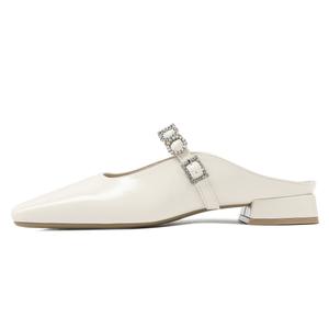 Женские сандалии с закрытым носком, противоскользящая пластиковая подошва, цвета экрю CAMEIDO, Ecru