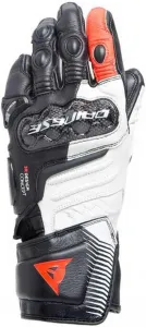 Dainese - Длинные женские перчатки Carbon 4, длинные спортивные мотоциклетные перчатки из овчины с карбоновыми накладками на лодыжку, женские, черно-бело-флуоресцентно-красные, размер XL, Black/White/Fluo Red