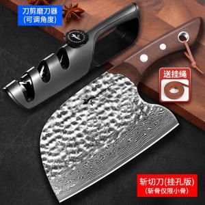 Mad Shark Кухонный нож для дома, шеф-нож для женщин из нержавеющей дамасской стали, с отверстием для подвешивания и немецкой точилкой. 60° угол, длина 18,8 см.