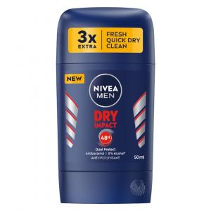 Nivea, Men Dry Impact, стик-антиперспирант, 50 мл