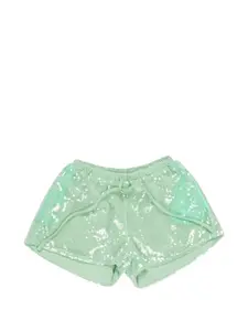 Шорты с пайетками Miss Grant Kids, зеленый