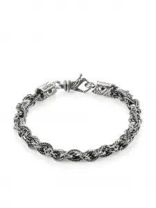 Плетеный браслет Emanuele Bicocchi, серебристый
