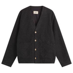 Карманный кардиган Folk, Charcoal Wool Twill