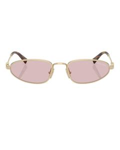 Узкие солнцезащитные очки Miu Miu, Pale Gold