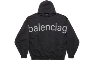 Толстовка Balenciaga Logo Printed Oversized, черный