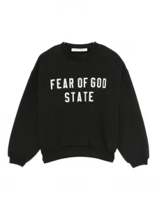 Свитшот с нашивкой-логотипом Fear Of God Essentials Kids, черный