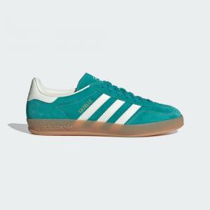 Кроссовки Adidas Gazelle Indoor Shoes, цвет Pure Teal/Off White/Gold Metallic