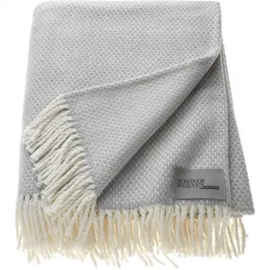 Плед из коллекции SCHÖNER WOHNEN Zen с бахромой, уютный плед Schöner Wohnen-Kollektion, светло-серый