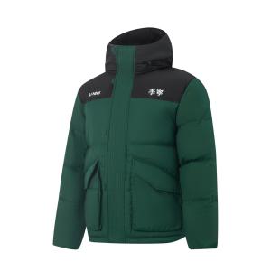 LINING Пуховик унисекс серии "Фондю", Black/Rainforest Green