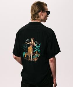 ×PJ/×Ананасовый сок/Рубашка из вискозы для пляжа/Рубашка из вискозы для пляжа