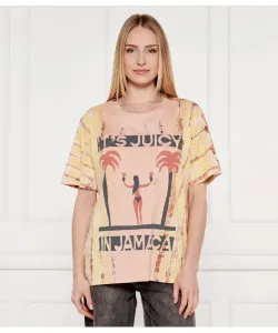 Футболка Boyfriend fit One Teaspoon, розовый