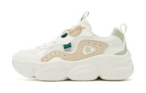 QIAODAN Износостойкие, дышащие, нескользящие, низкие повседневные туфли, женские, цвета слоновой кости, белого, березового, хаки