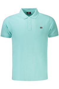 Мужская рубашка-поло Norway 1963 с коротким рукавом хлопковая, бирюзовый
